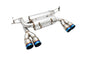 Megan Racing Axle-Back Exhaust System Dual Quad Blue Titanium Tip For 08-13 BMW M3 E92 Coupe