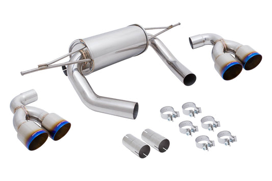Megan Racing Supremo Axle Back Exhaust System Black Chrome Tips for 15-20 BMW M3 F80/M4 F82