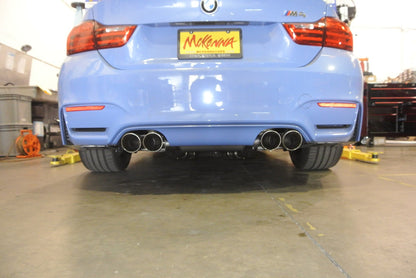 Megan Racing Supremo Axle Back Exhaust System Raw Metal Tips for 15-20 BMW M3 F80/M4 F82