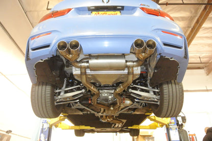 Megan Racing Supremo Axle Back Exhaust System Raw Metal Tips for 15-20 BMW M3 F80/M4 F82