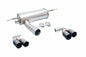 Megan Racing Supremo Axle Back Exhaust System Black Chrome Quad Rolled Tips for 16-18 BMW M2 F87 N55 3.0L N55B30T0 Turbo