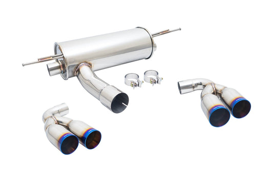 Megan Racing Supremo Axle Back Exhaust System Burnt Quad Rolled Tips for 16-18 BMW M2 F87 N55 3.0L N55B30T0 Turbo