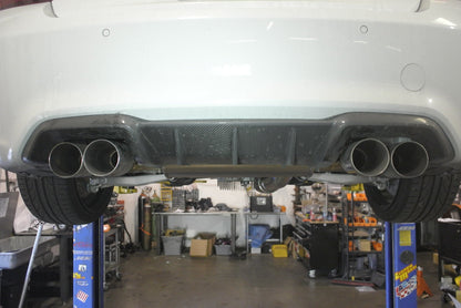 Megan Racing Supremo Axle Back Exhaust System Black Chrome Quad Rolled Tips for 16-18 BMW M2 F87 N55 3.0L N55B30T0 Turbo