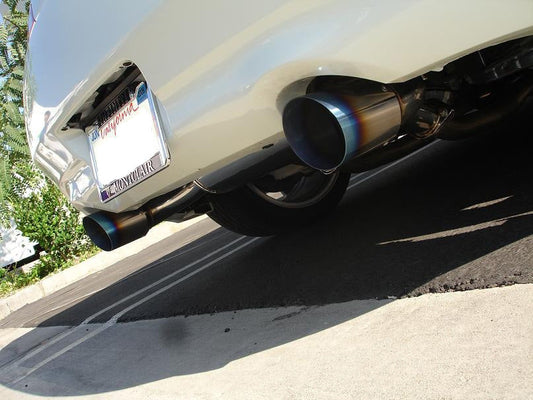 Megan Racing Axle-Back Exhaust System (Blue Titanium Tips) for 2008–2013 Infiniti G37 Coupe — MR-ABE-IG372D