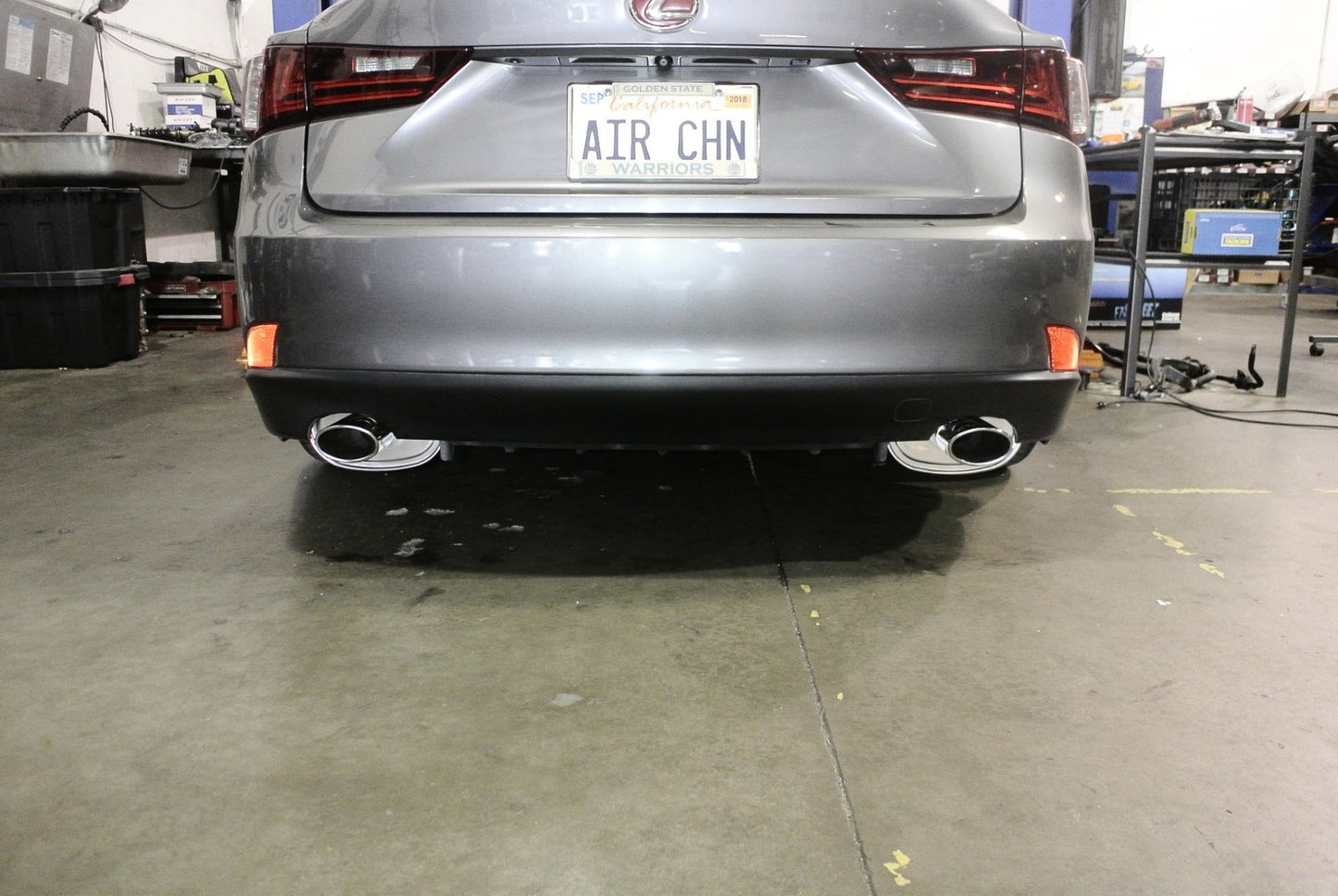 Megan Racing RS Axle-Back Exhaust System Dual Burnt Rolled Tips For 14-15 Lexus IS250 XE30