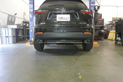 Megan Racing Stainless Steel Axleback System w/Dual Tips For 14-21 Lexus NX200t NX300 (AZ10 1st Gen)