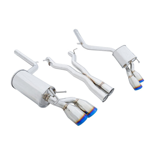 Megan Racing Exhaust System for 2012–2015 Mercedes-Benz C63 AMG — Burnt Rolled Tips — MR-ABE-MBW204C63-VO