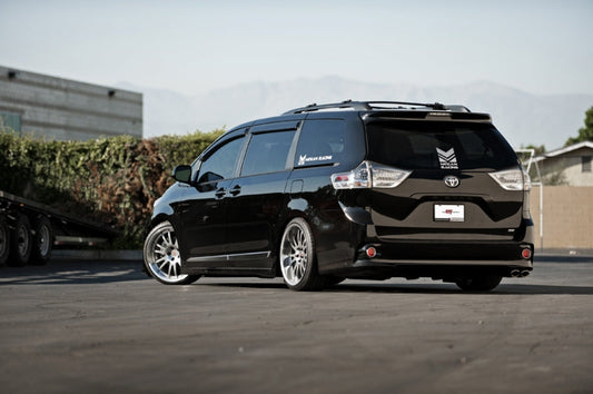 Megan Racing Axle-Back Exhaust System (Burnt Rolled Tips) for 2011–2020 Toyota Sienna SE — MR-ABE-TSE11-VO