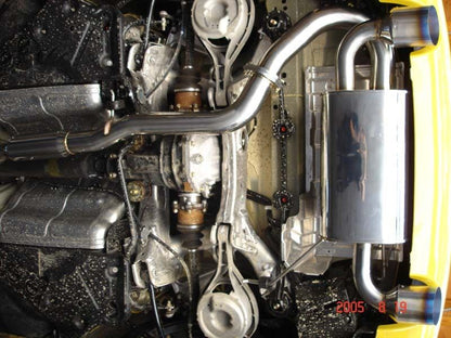 Megan Racing RS Series Cat-Back  Exhaust System [Dual Exit Burnt Rolled Tips] For 03-09 Nissan 350Z Z33