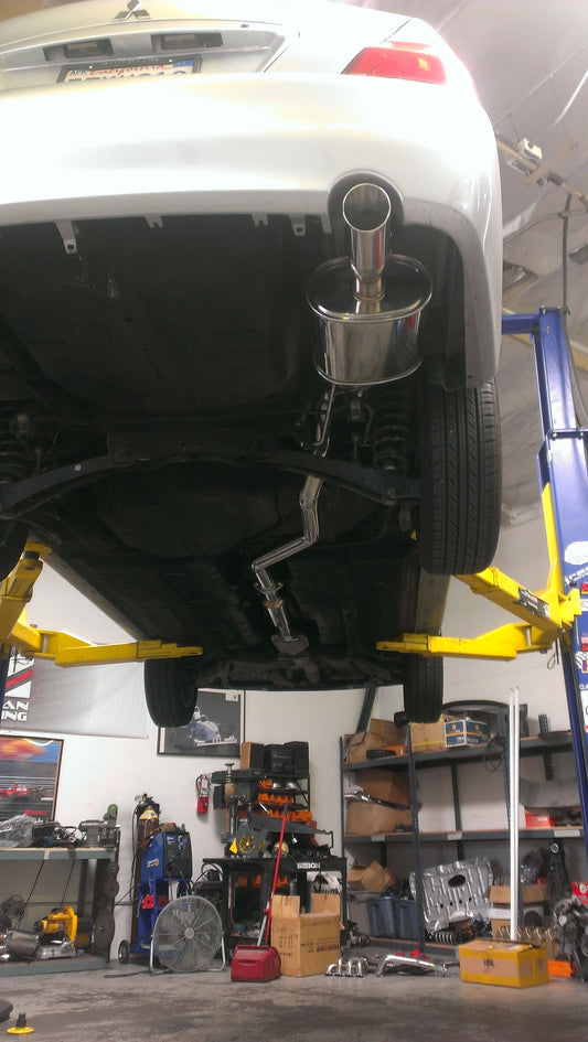 Megan Racing OE-RS Exhaust System w/ Burnt Rolled Tips for 2002-2006 Mitsubishi Lancer - MR-CBS-ML02-VO