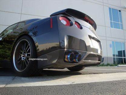 Megan Racing OE-RS Cat-Back Exhaust System with Blue Titanium Tips for 2009+ Nissan GT-R R35
