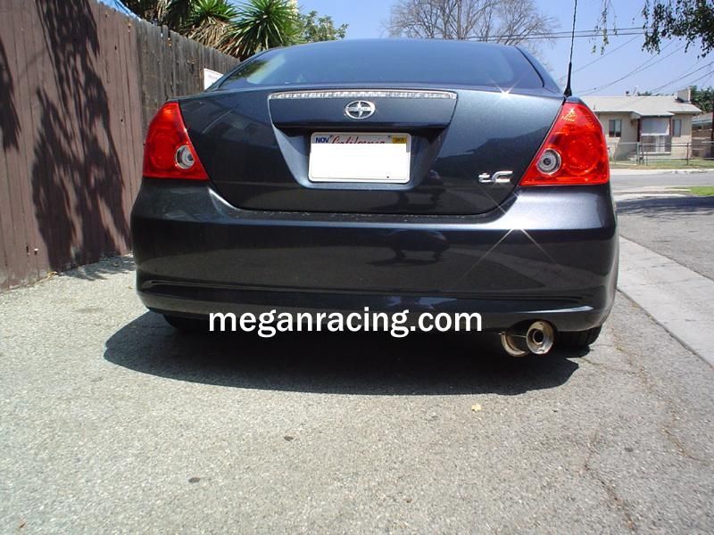 Megan Racing Drift Spec Cat-Back Exhaust System 4.0" Burnt Tips For 05-10 Scion tC 2.4L AT10