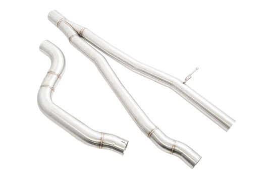 Megan Racing Toyota Supra 19+ OE Type Dual Exit Exhaust System W/ Burnt Blue Tips (3.0L 6-Cyl) - MR-CBS-TS20-OE-R-BT+M