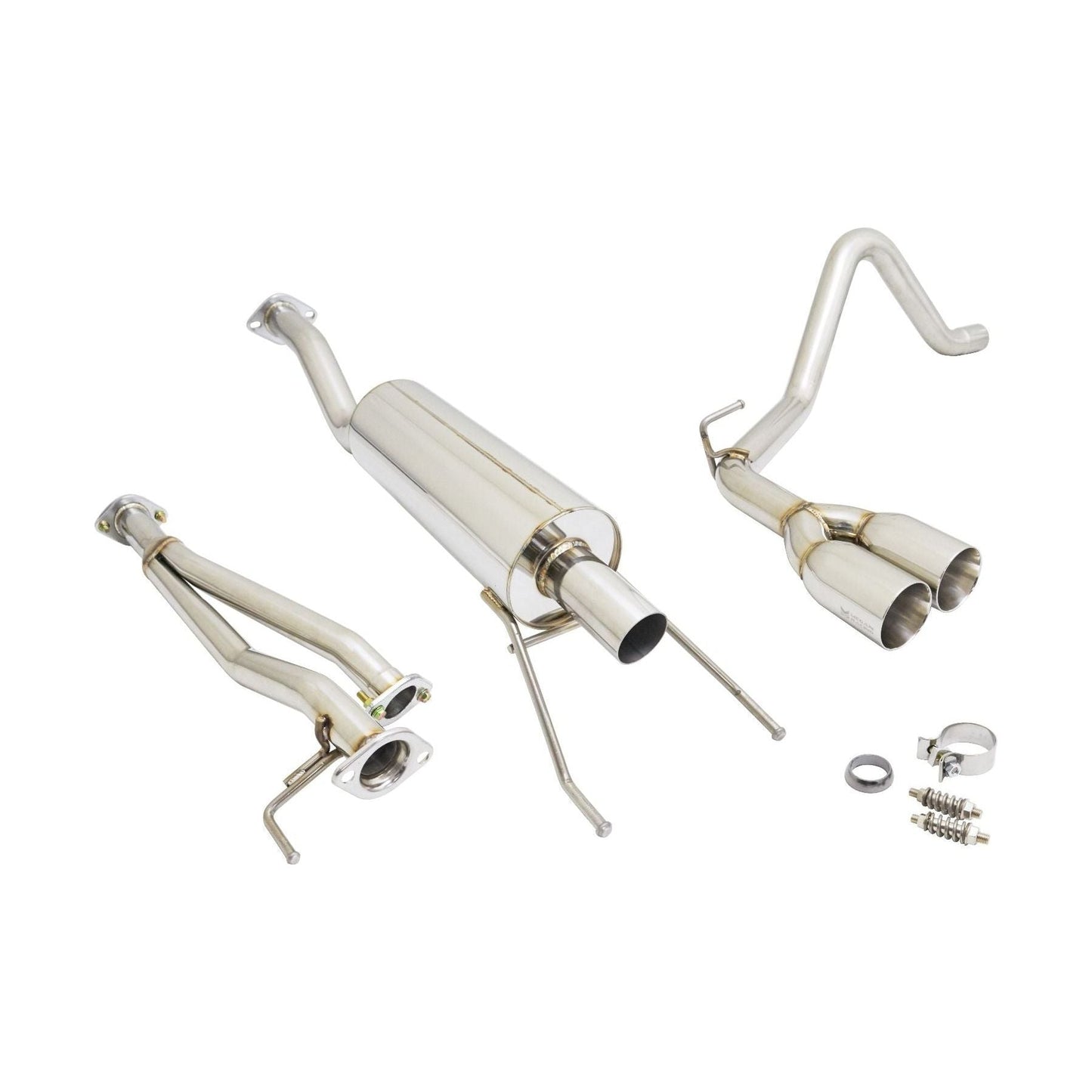 Megan Racing OE-RS Series Cat-Back Exhaust System Twin Round Tips For 16-23 Toyota Tacoma N300