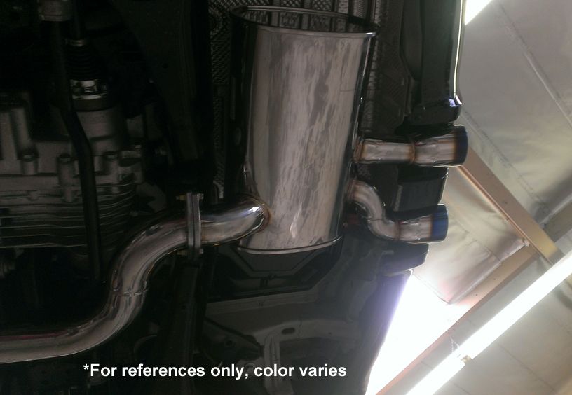 Megan Racing Turbo Type Series Cat-Back Exhaust System 3" Pipe w/Dual Rolled Tips For 12-13 Volkswagen Golf R MK6