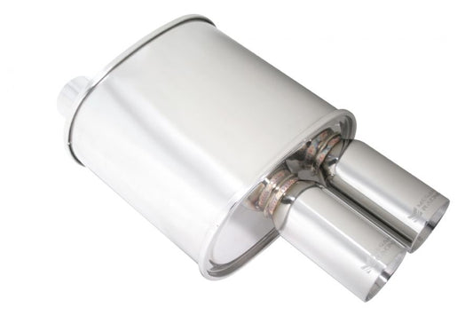 Megan Racing Universal Exhaust F-RT Dual Tip Muffler - MR-MU-FRT-2