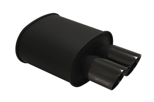 Megan Racing Universal Exhaust M-BC Muffler Dual Black Chrome Tips - MR-MU-MBC-2