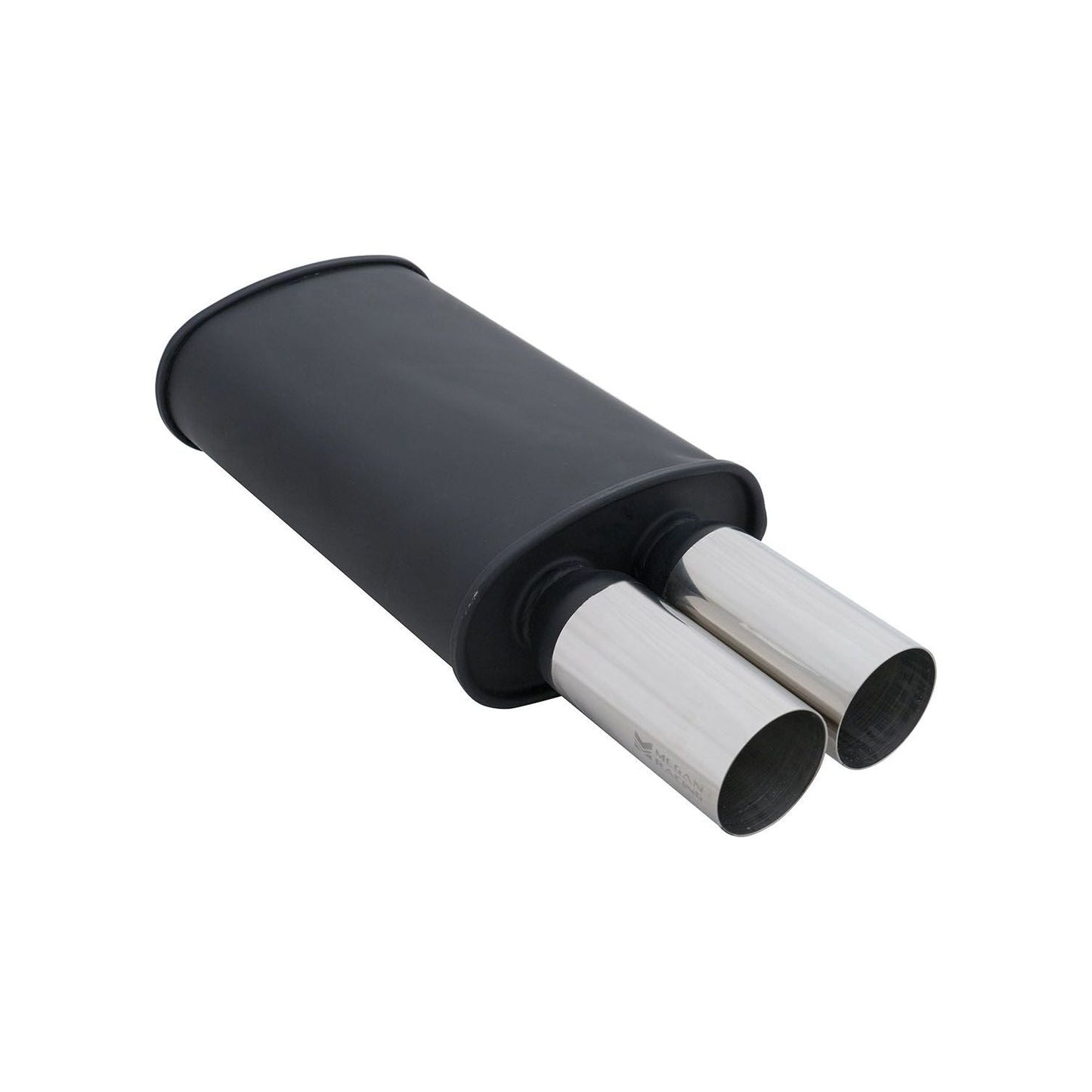Megan Racing M-DT Series 2.5" Inlet Exhaust Muffler [Matte Black Canister / Chrome Tips]