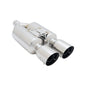 Megan Racing M-RS Series 2.5" Inlet Exhaust Muffler [Silver Chrome Canister / Tips]