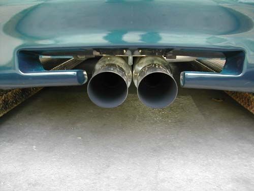 Megan Racing M-RS Series 2.5" Inlet Exhaust Muffler [Silver Chrome Canister / Tips]