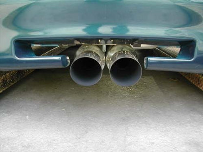 Megan Racing M-RS Series 2.5" Inlet Exhaust Muffler [Silver Chrome Canister / Tips]