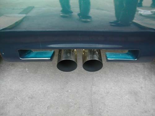 Megan Racing M-RS Series 2.5" Inlet Exhaust Muffler [Silver Chrome Canister / Tips]