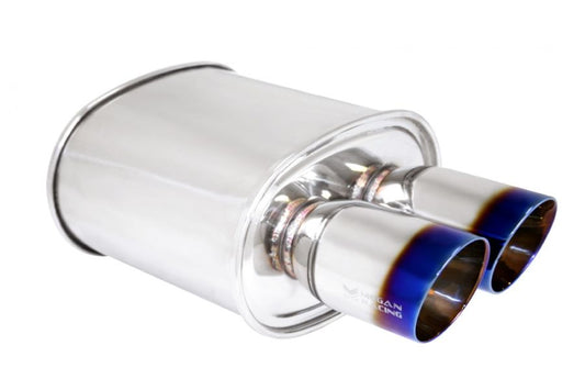 Megan Racing Universal Exhaust M-VO Muffler Dual Burnt Tips - MR-MU-MVO-2