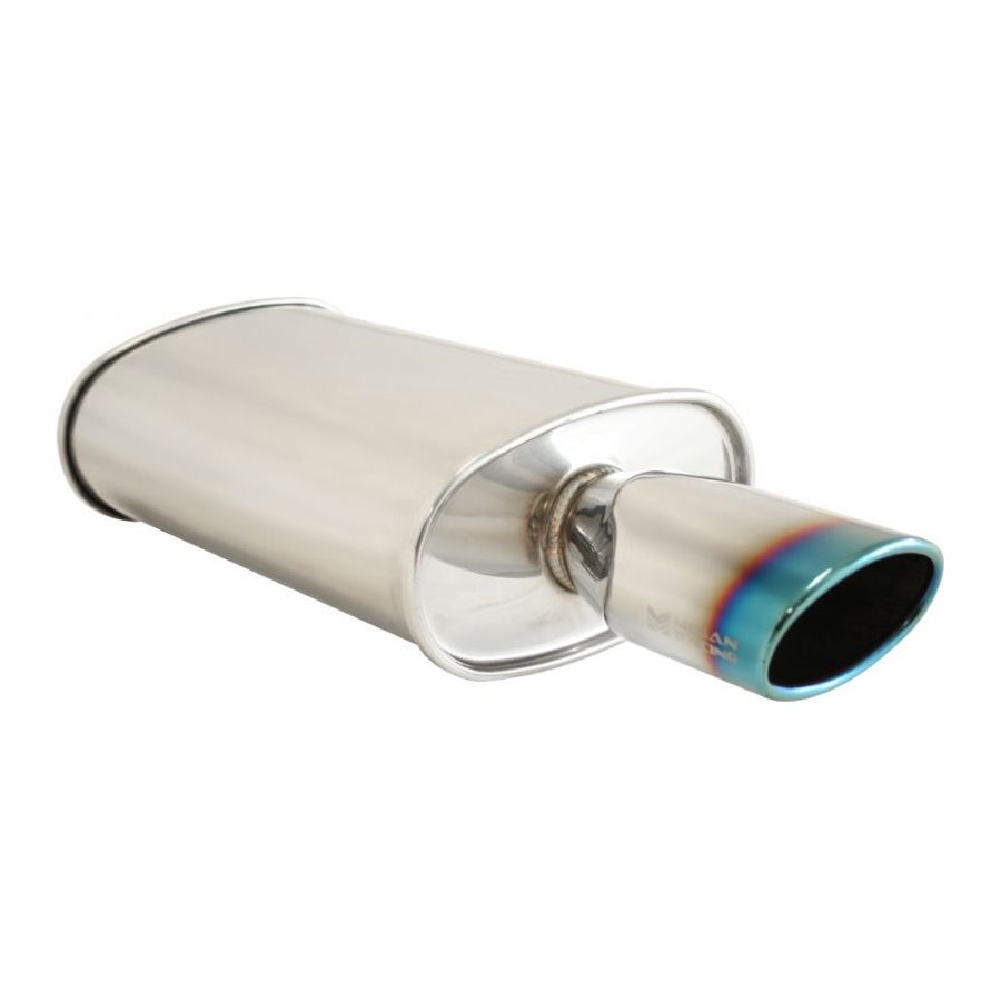 Megan Racing Universal Exhaust O-ST Muffler (Single Oval Burnt Tip)