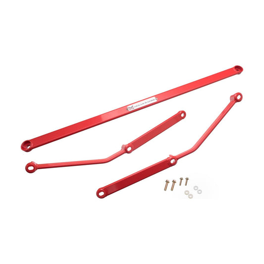 Megan Racing Red Race Spec Rear Lower Strut H Brace Bracket For 2006-2013 Lexus IS250 XE20