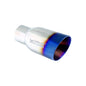 Megan Racing 3.5" Rolled 2.5" Inlet Round Slanted Burnt Blue Universal Muffler Tip