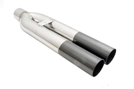 Megan Racing Universal Dual 3" VIP Exhaust Tip "Blast Pipe" Style (weld-on) - Straight Cut - Black Chrome Tip - MR-UT-D3-BC