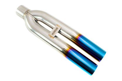 Megan Racing Universal 3" VIP Exhaust Tip "Blast Pipe" Style (weld-on) - Angled - Blue Tip - MR-UT-D3-BT-V2