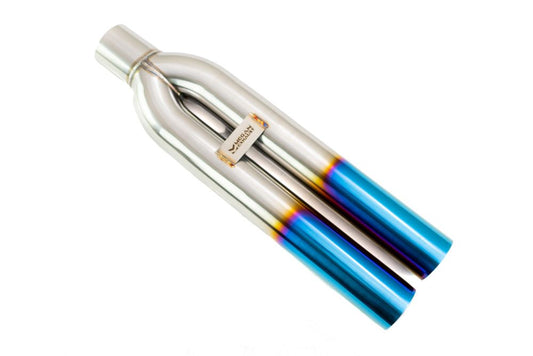 Megan Racing Universal 3" VIP Exhaust Tip "Blast Pipe" Style (weld-on) - Straight - Blue Tip - MR-UT-D3-BT
