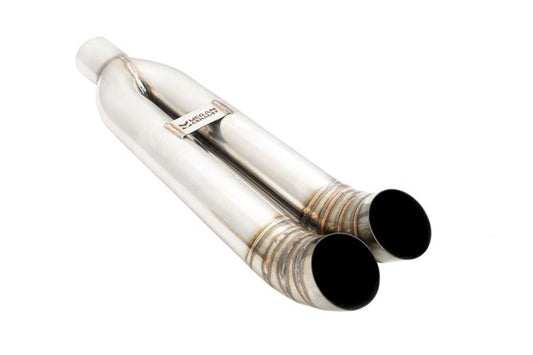 Megan Racing Universal Dual 3" VIP Exhaust Tip "Blast Pipe" Style (weld-on) - Turn Down - Stainless Tips - LW-UT-FD-D3