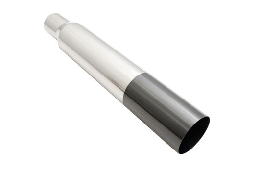 Megan Racing Universal 3" to 4" VIP Exhaust Tips "Blast Pipes" Style - Single - Straight - Black Chrome Tip - MR-UT-S4-BC