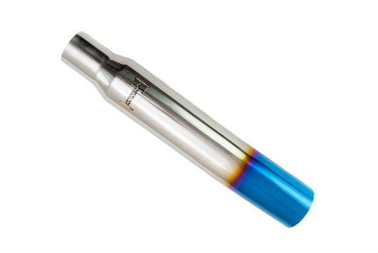 Megan Racing Universal 3" to 4" VIP Exhaust Tips "Blast Pipes" Style - Single - Angled - Blue Tip - MR-UT-S4-BT-V2