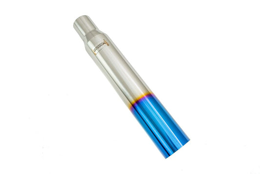 Megan Racing Universal 3" to 4" VIP Exhaust Tips "Blast Pipes" Style - Single - Straight - Blue Tip - MR-UT-S4-BT
