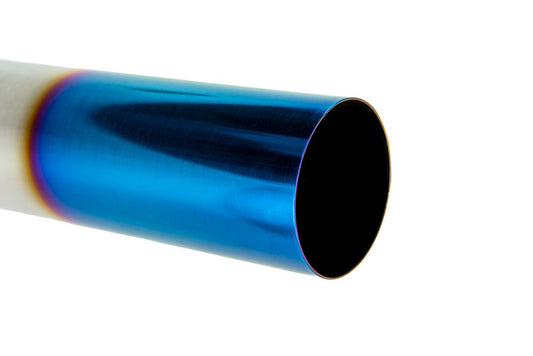 Megan Racing Universal 3" to 4" VIP Exhaust Tips "Blast Pipes" Style - Single - Straight - Blue Tip - MR-UT-S4-BT