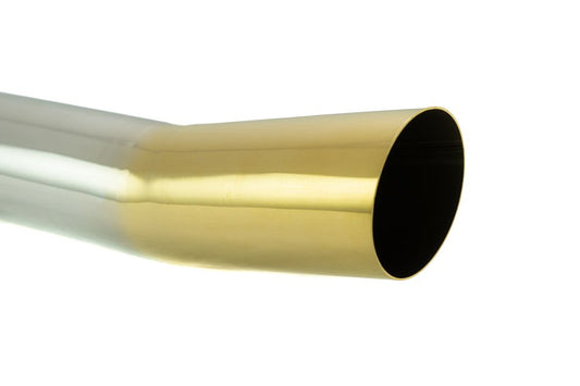 Megan Racing Universal 3" to 4" VIP Exhaust Tips "Blast Pipes" Style - Single - Angled - Gold Tip - MR-UT-S4GD-V2