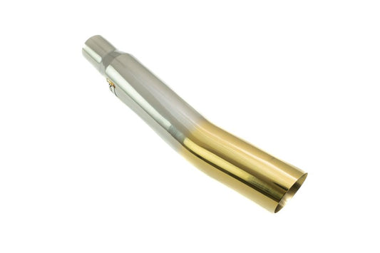 Megan Racing Universal 3" to 4" VIP Exhaust Tips "Blast Pipes" Style - Single - Angled - Gold Tip - MR-UT-S4GD-V2