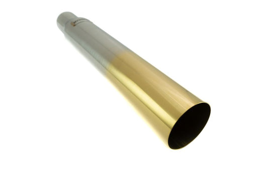 Megan Racing Universal 3" to 4" VIP Exhaust Tips "Blast Pipes" Style - Single - Straight - Gold Tip - MR-UT-S4GD