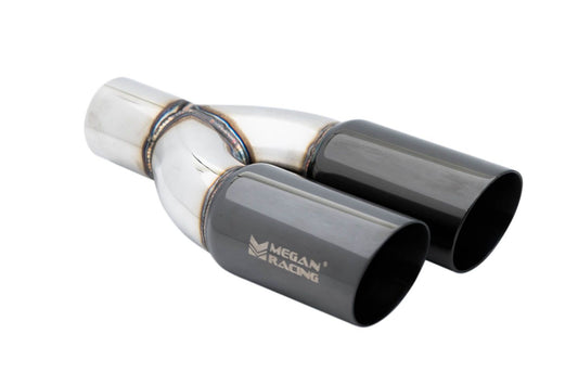 Megan Racing Universal Twin Black Chrome 3" Tips - Driver Side