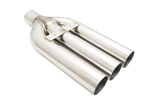 Megan Racing Universal Triple 3" VIP Exhaust Tip "Blast Pipe" Style (weld-on) - Straight Cut - Stainless Tips - MR-UT-TR3