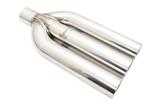Megan Racing Universal Triple 3" VIP Exhaust Tip "Blast Pipe" Style (weld-on) - Straight Cut - Stainless Tips - MR-UT-TR3