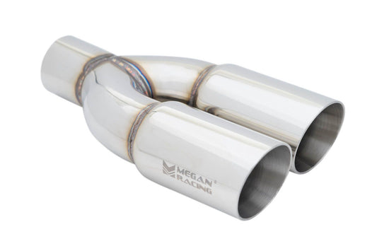 Megan Racing Universal Twin Stainless Roll 3" Tips - Passenger Side