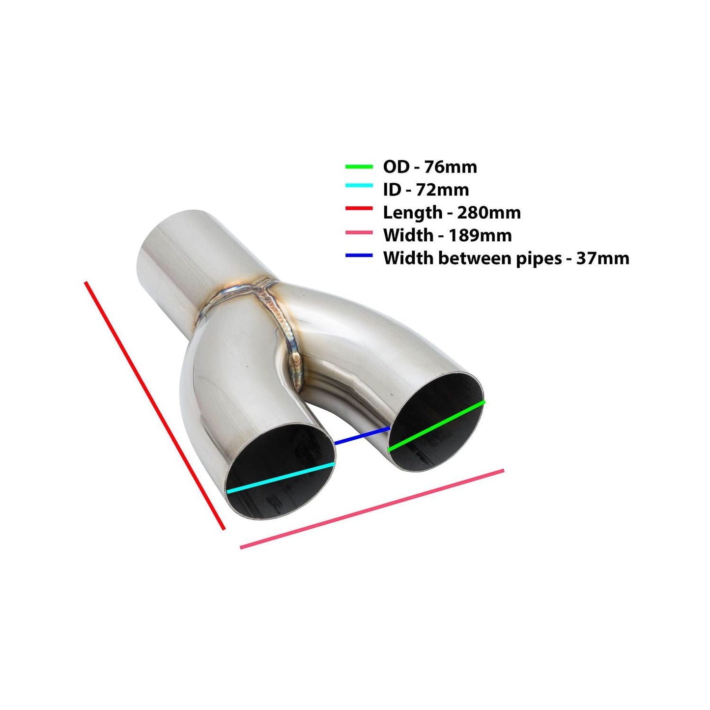 Megan Racing Y Tube 76mm (3")