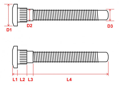Megan Racing 20PCs Gold Extended Wheel Studs M12x1.5 52mm Thread K14.5 For 03-08 Lancer Evolution 8/9