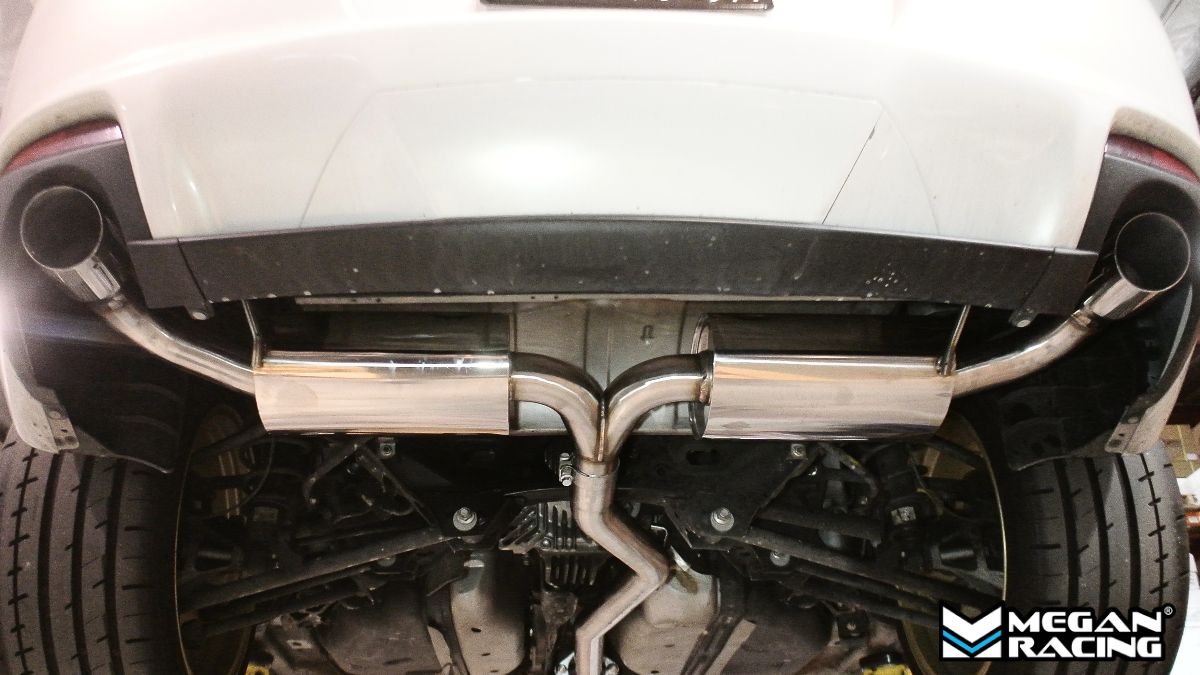 Megan Racing Racing DS-Type Stainless CBS Exhaust System Polish Tips For 09-13 Mazda RX-8