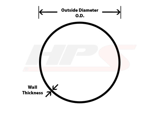 HPS 1/2" OD 6061 Aluminum Straight Tube, 17 Gauge, 1 Foot Long