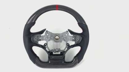 FOR 2019-2023 LEXUS ES CARBON FIBER & LEATHER STEERING WHEEL